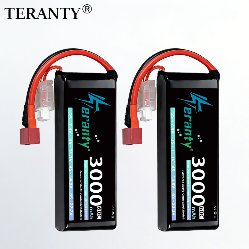 Drone Battery Plate - แบตเตอรี่ลิเธียมโพลิเมอร์ TERANTY 2S 3000mAh 7.4V 60C