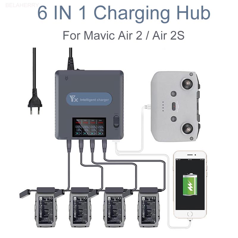 6ใน1แบตเตอรี่สำหรับ DJI Mavic  - Drone Battery Smart บทวิจารณ์และราคา