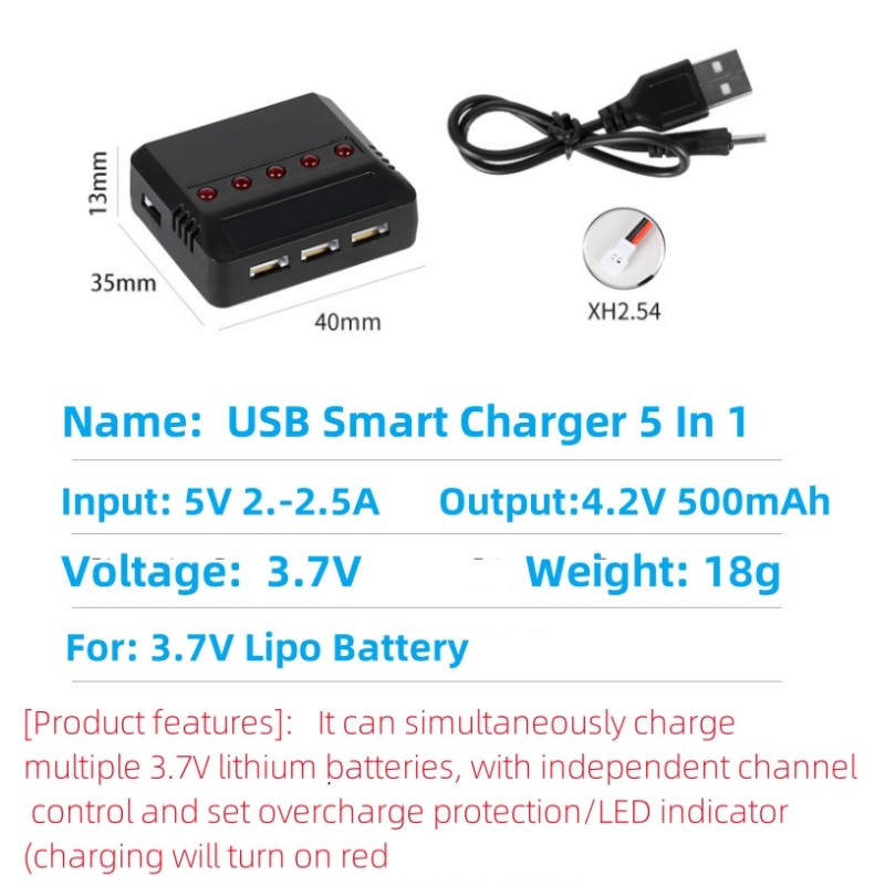 Syma X5HW X5HC X5C X5SW 3.7V 5 - Drone Battery Balance Charger บทวิจารณ์และราคา
