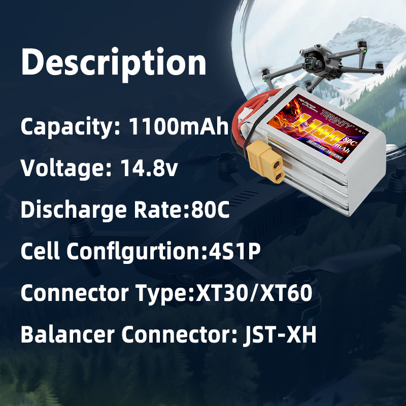 TERANTY 4S 1100mAh 80C/160C แบ - Drone Battery Plate บทวิจารณ์และราคา