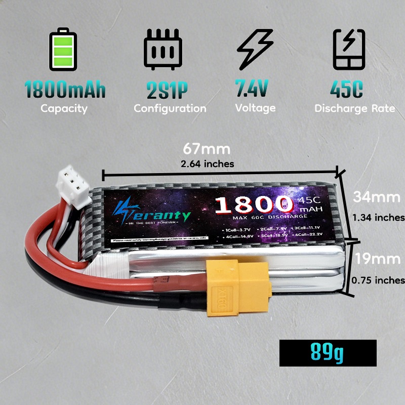 TERANTY 2S 3S 4S 1800mAh แบตเต - Drone Battery 3S บทวิจารณ์และราคา