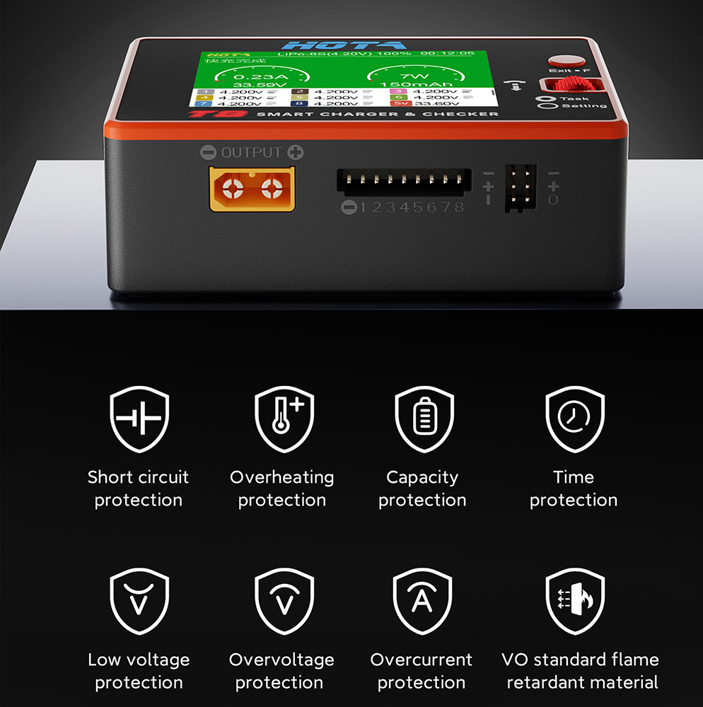 HOTA T8 เครื่องชาร์จสมาร์ทบาลา - Drone Battery Smart บทวิจารณ์และราคา